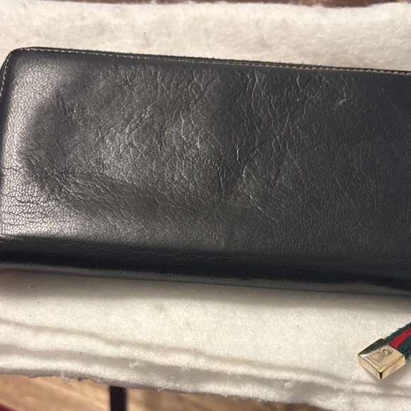 Gucci sherryline Black Leather Zip Wallet - Picture 8 of 17